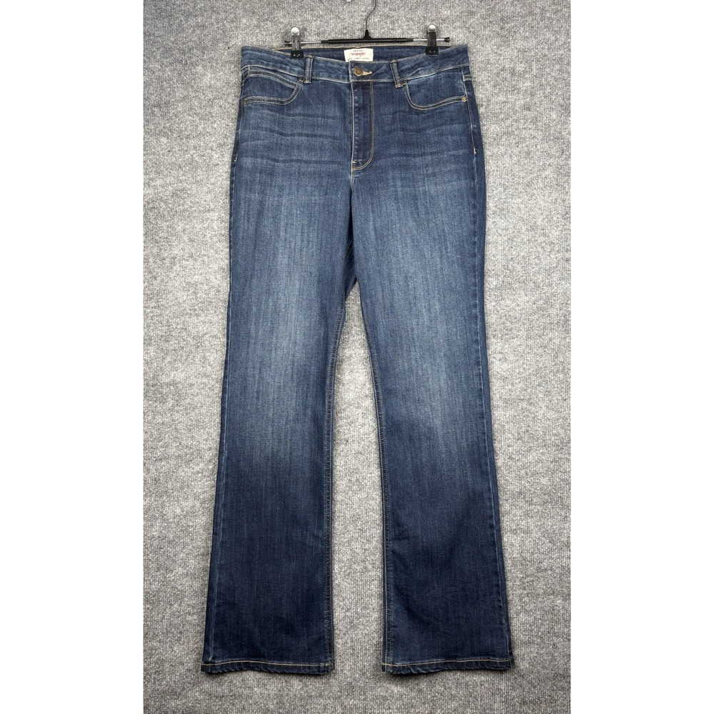 Wrangler Women's High-Rise Bootcut Stretch Jeans, Dark Blue, Size 12/31